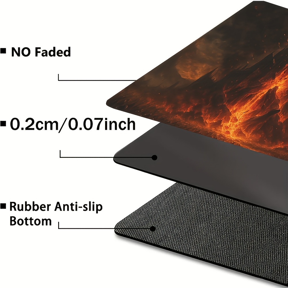 Fiery Volcanic Eruption Landscape Playmat Game Mat